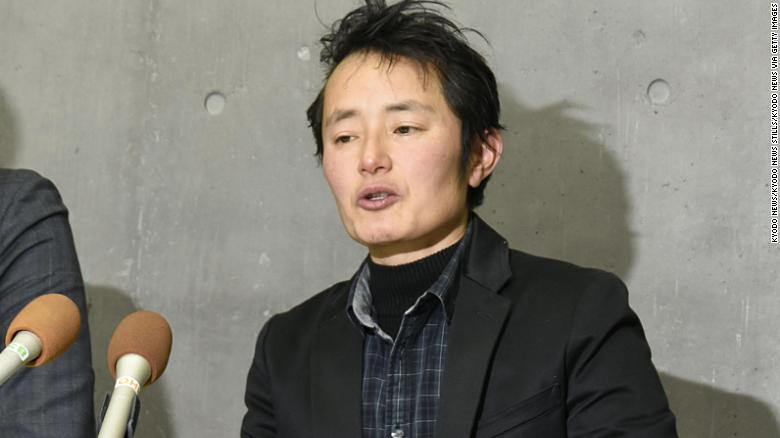 Takakito Usui speaks publicly after hearing that his appeal was denied by the Supreme Court.