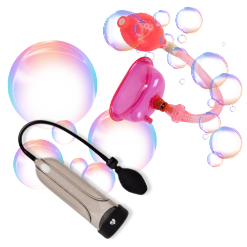 two kinds of pumps and lots of bubbles