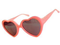 photo of heart-shaped pink sunglasses