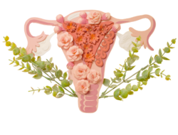 a uterus made out of paper and plants that looks like its going to be okay