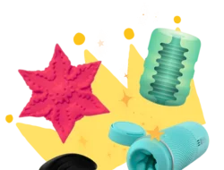 a bunch of strokers over a sparkly crown