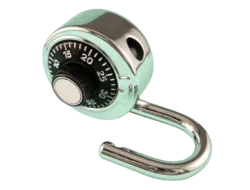 an old combination lock that has been unlocked