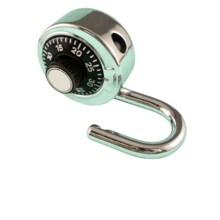 an old combination lock that has been unlocked